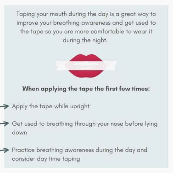 Myotape for nasal breathing and stronger mouth muscles 