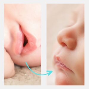 Baby Breathing Properly with Mouth Closed