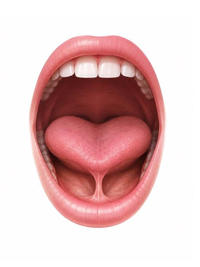 Tongue tie, restricted by a tight frenulum